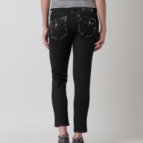 Miss Me Signature black cropped skinny jeans size 26